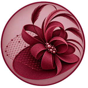 Home maroon fascinator for singles