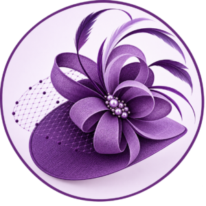 Home purple fascinator for prudent wife